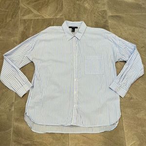 F21 Cotton Blue and White Shirt